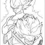 Vegeta vs Trunks para dibujar